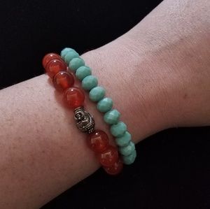 Blue-Green Glass Bracelet